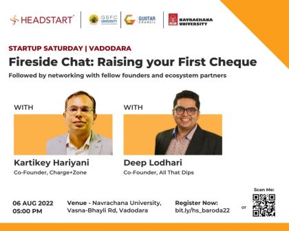 Startup Saturday | Headstart Baroda | Raising your First Cheque