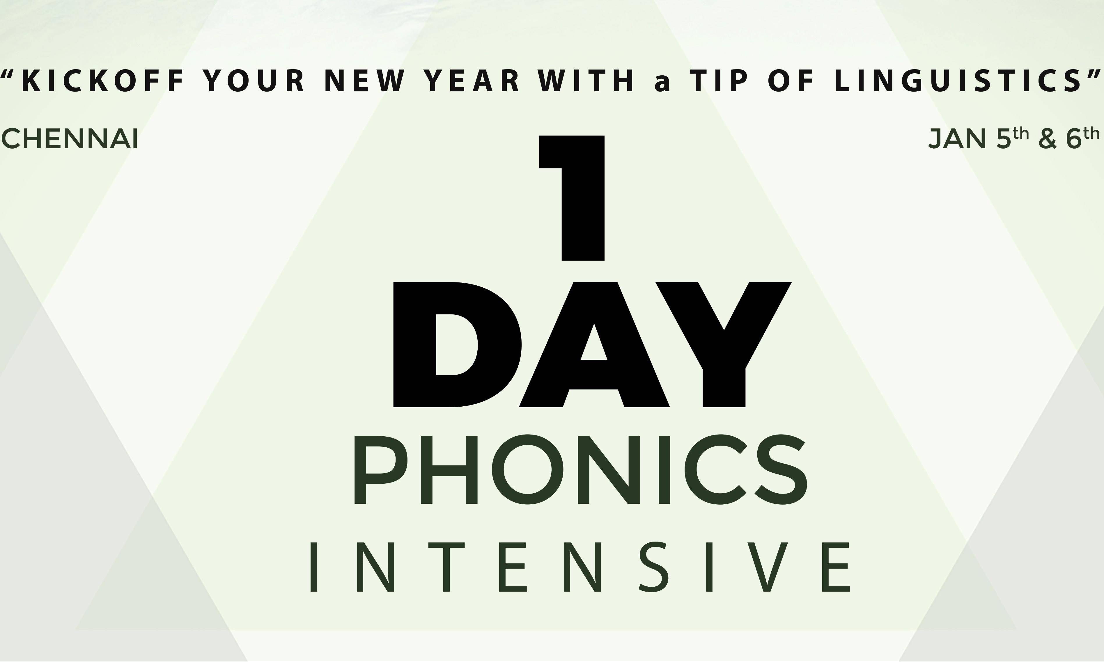 1 Day ``Phonics Intensive`` - Workshop