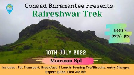 Monsoon Special Raireshwar Trek with Oonaad Bhramantee