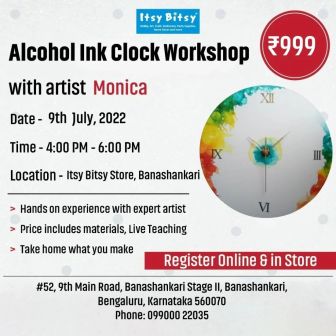 Alcohol ink clock workshop