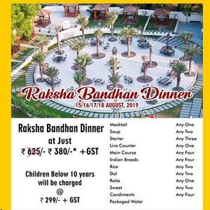 Rakshabandhan Lunch and Dinner festival offer