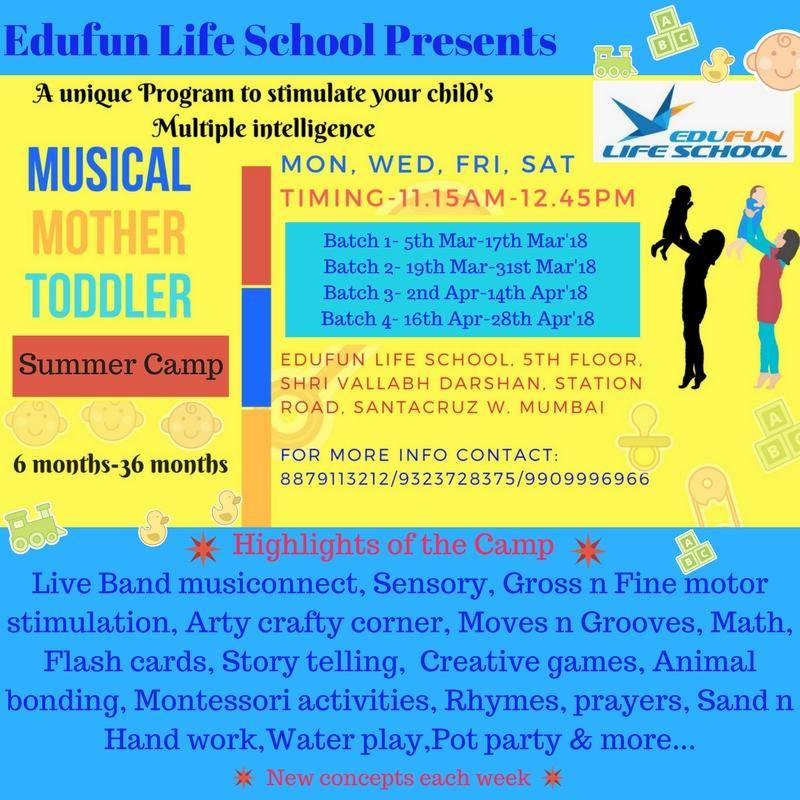Mother Toddler Summer camp-Me, Mom & Music - With Edufun