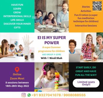 EI IS MY SUPER POWER-SUMMER PROGRAMME FOR CHILDREN BY NIRALI SHAH