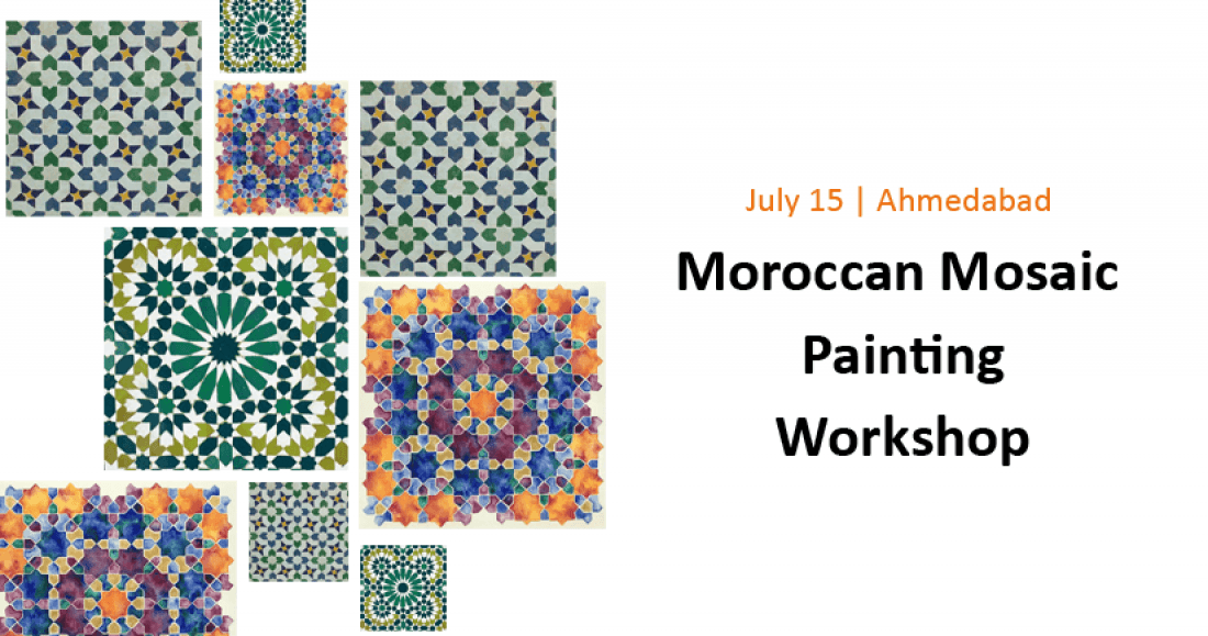 Moroccan Mosaic Painting on Canvas