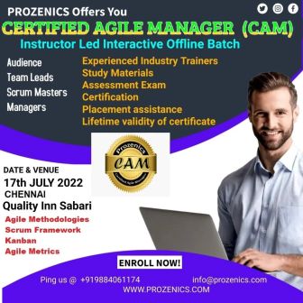 CERTIFIED AGILE MANAGER (CAM) - 17th JULY 2022 CHENNAI