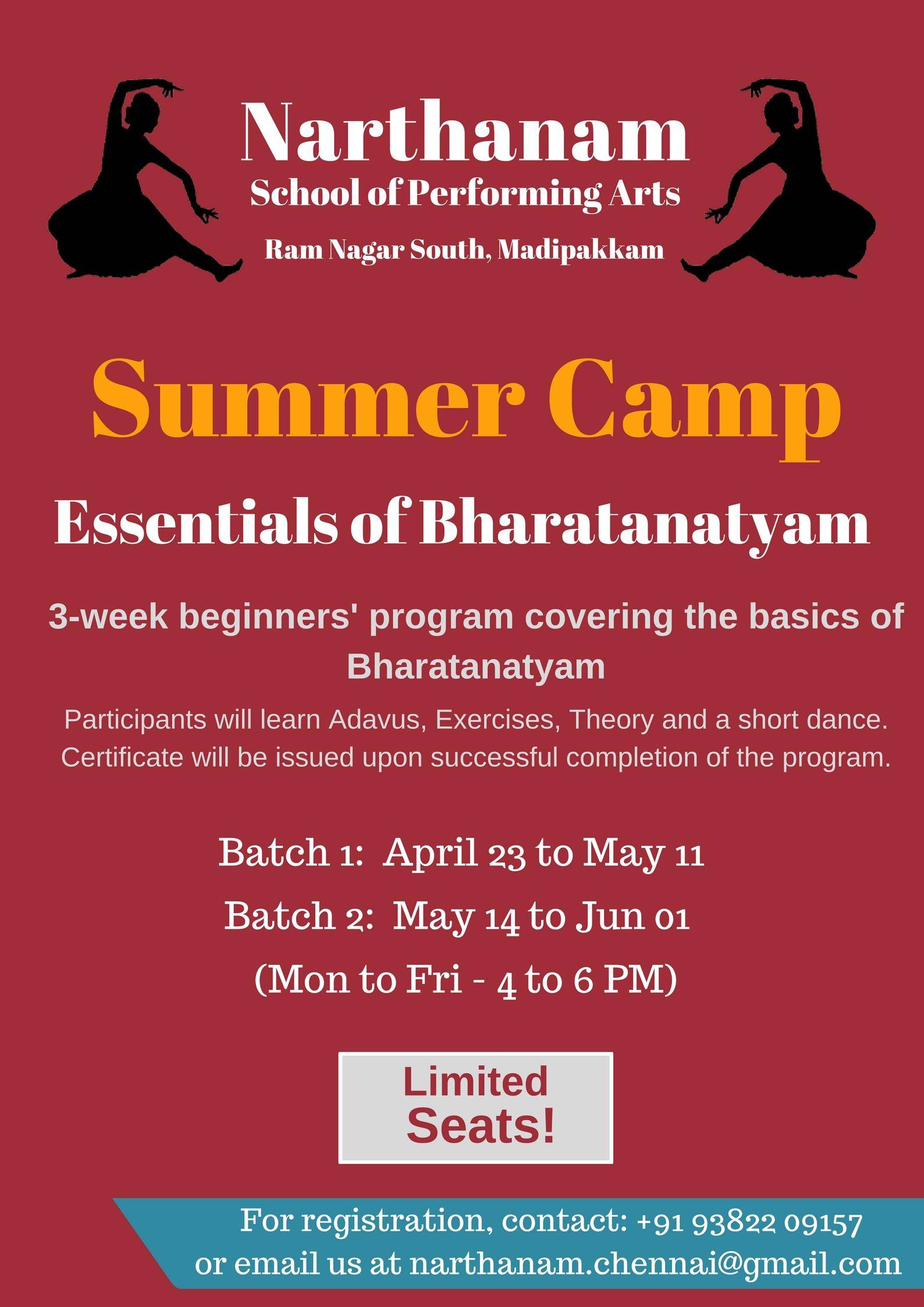 Bharatanatyam Summer Camp @ Madipakkam
