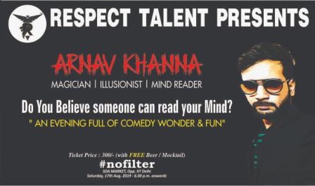 Respect Talent Magic Man -Arnav Khanna Show - With Respect Talent-Magic MAN ARNAV Khanna SHOW - Mind Reader | Magician