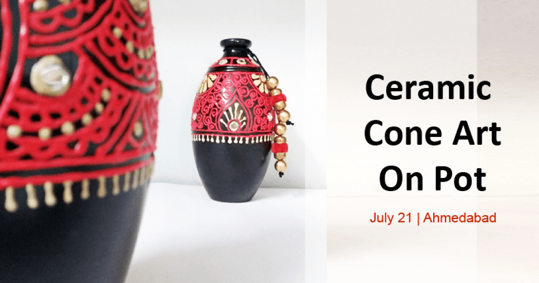 Ceramic cone art on pot