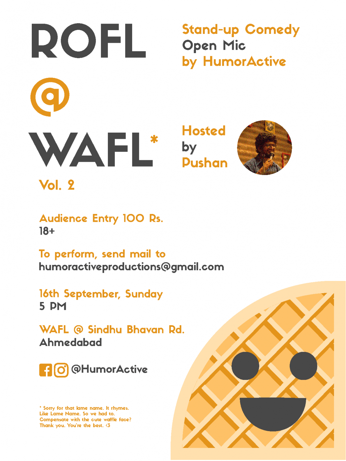 ROFL at WAFL Vol. 2 - Stand-up Comedy Open Mic