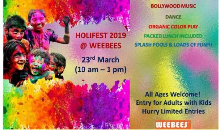 Holifest 2019 - Holi celebrations at Weebees Chennai