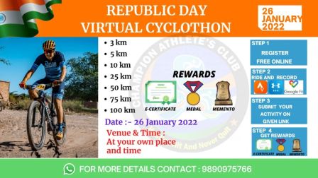 73rd REPUBLIC DAY #VIRTUAL CYCLOTHON/ CYCLING