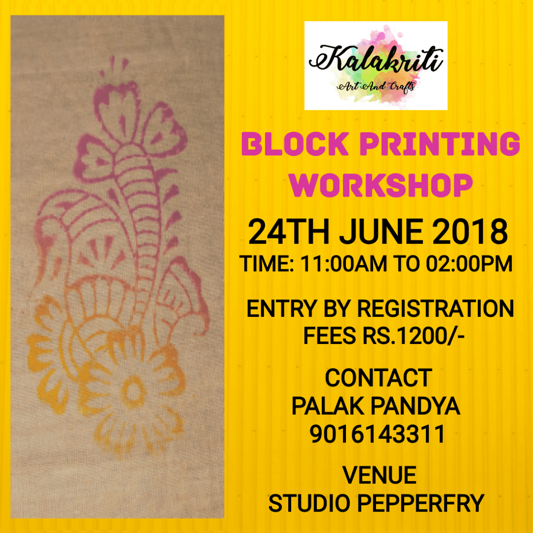 Block printing workshop