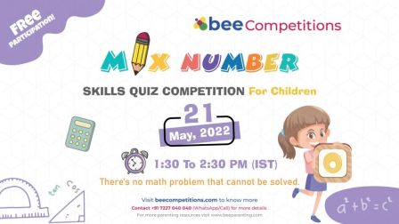 Mix Number Skills Quiz Competition For Children