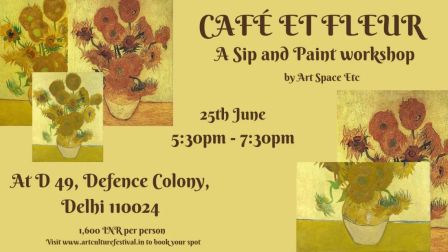 Cafe et Fleur - A Paint & Sip workshop by Art space Etc