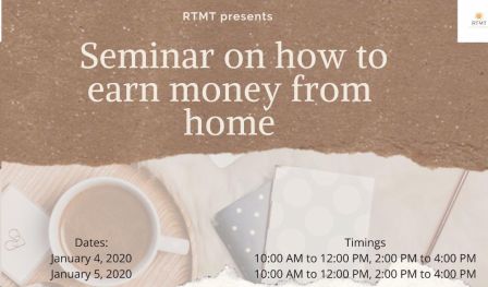 Seminar on work from home opportunity! - With RTMT Founders